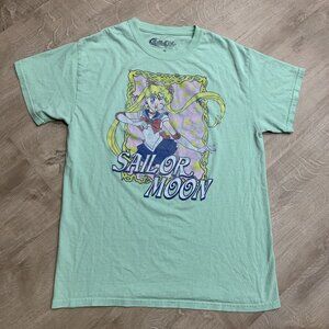 Sailor Moon T-Shirt Mint Green Anime Manga Men's Medium M Tee Naoko Takeuchi